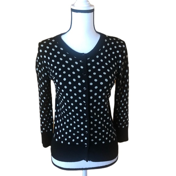 Cable & Gauge Cardigan Fine gauge Polka Dot  SM - Picture 1 of 5